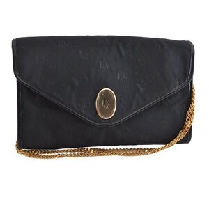 311. Dior Black and Gold Clutch Bag with COA -cannot be closed - see pic./ Video